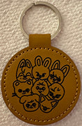 Leatherette Key Rings