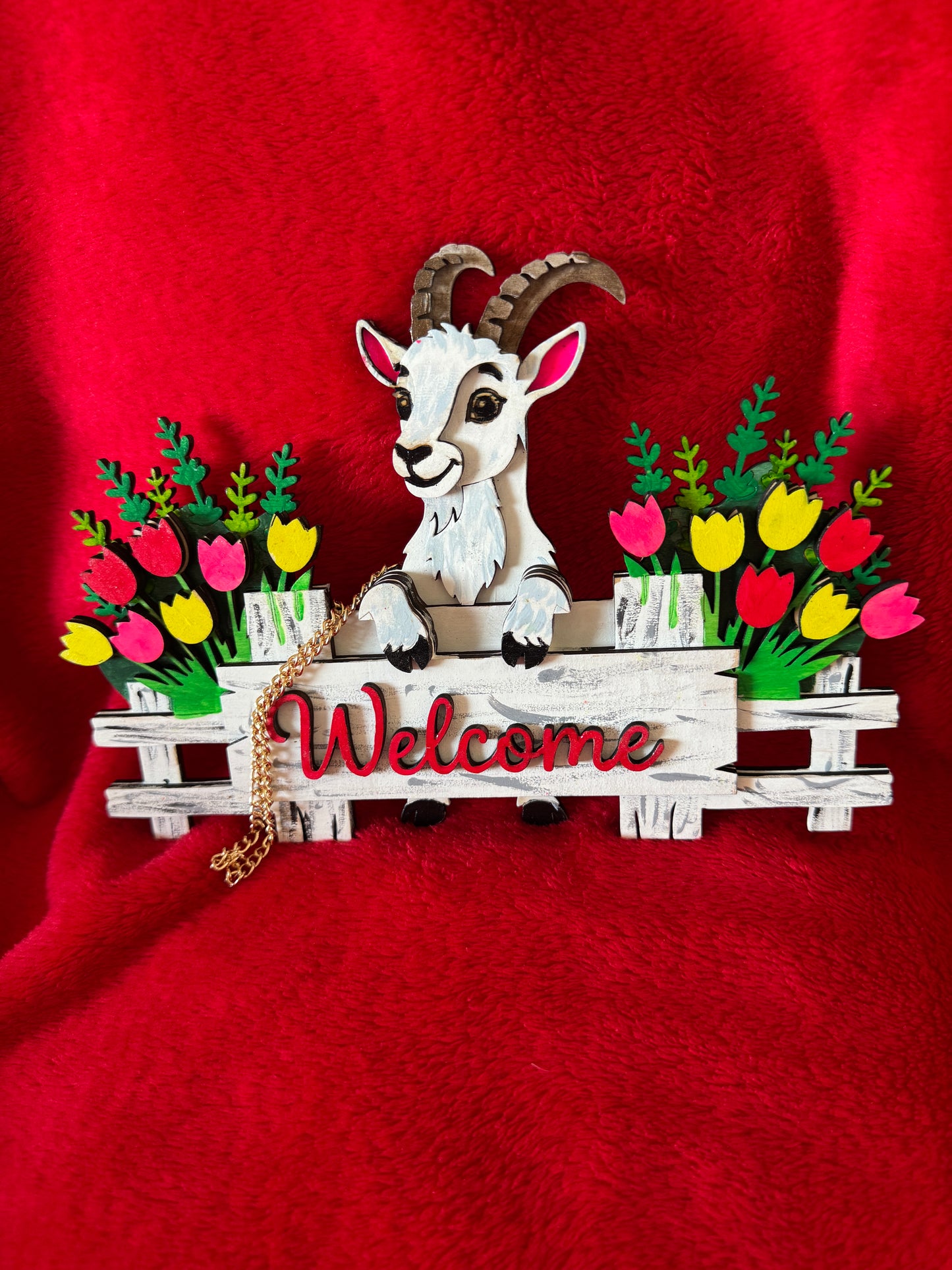 Welcome Sign Hand-painted