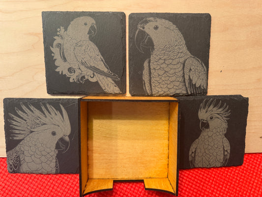 Slate Coasters with Storage Box