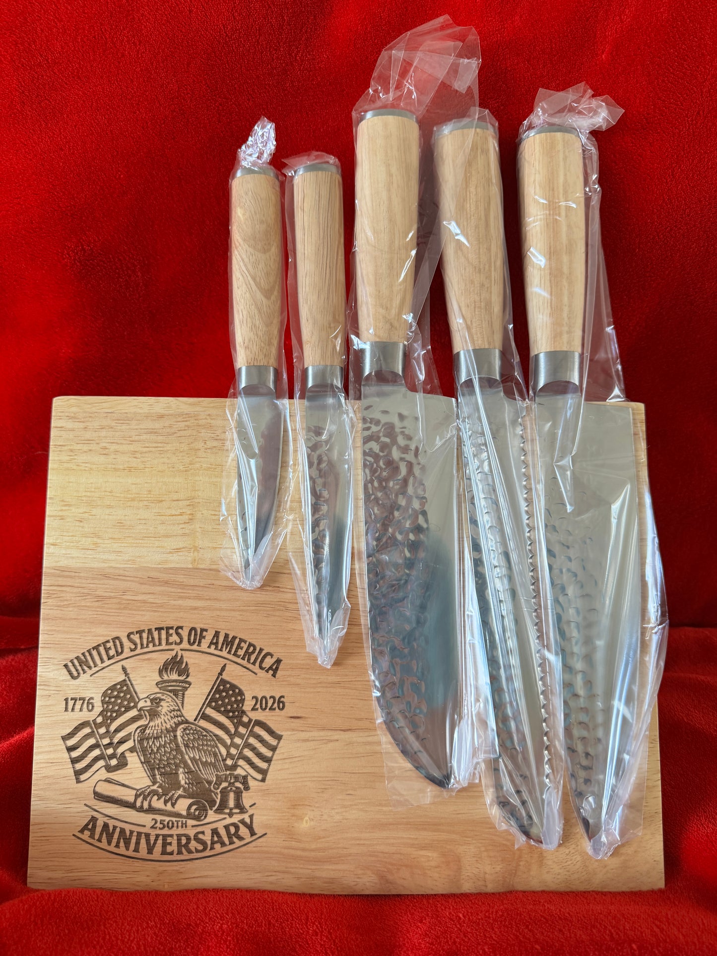 Magnetic Cutting Board Chef Knife Set
