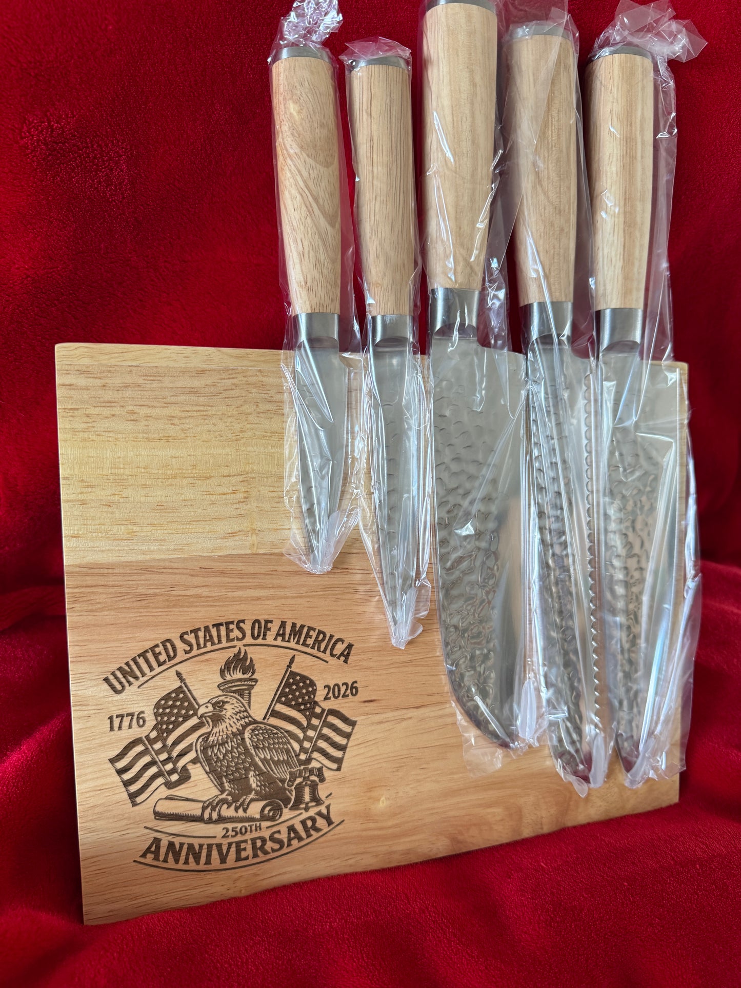 Magnetic Cutting Board Chef Knife Set